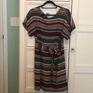 Striped dress. Great for work!